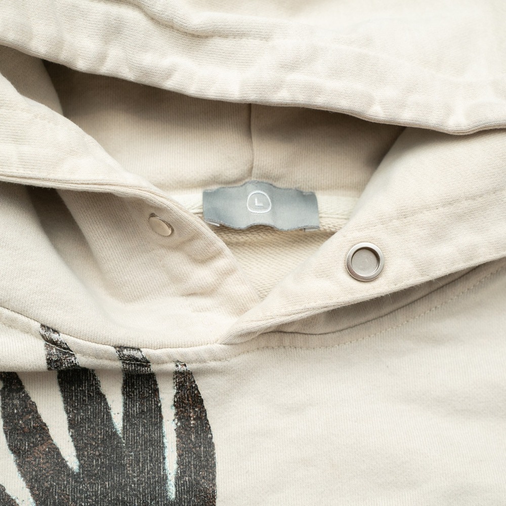 Heavy Weight Beige Man Represents Manchester England Hoodie L - Picture 4 of 6